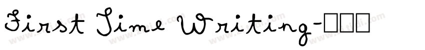 First Time Writing字体转换